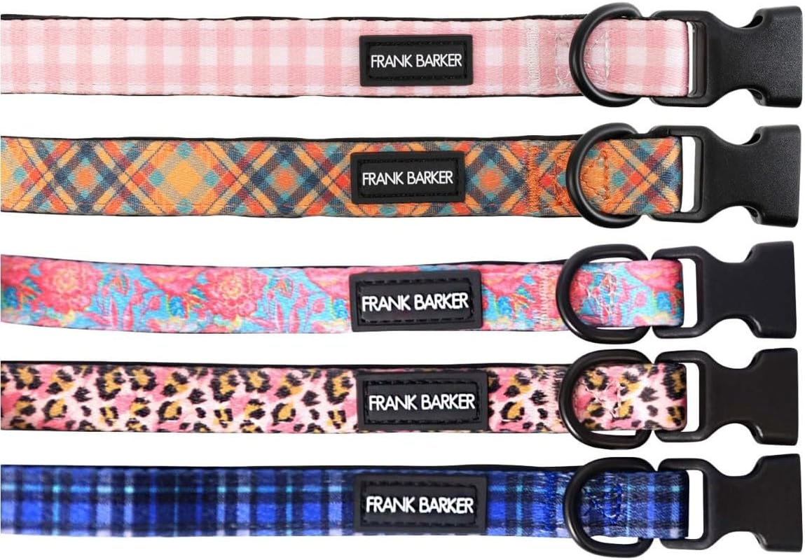 Splosh Frank Barker Plaid Dog Collar, Large, Orange image number 3