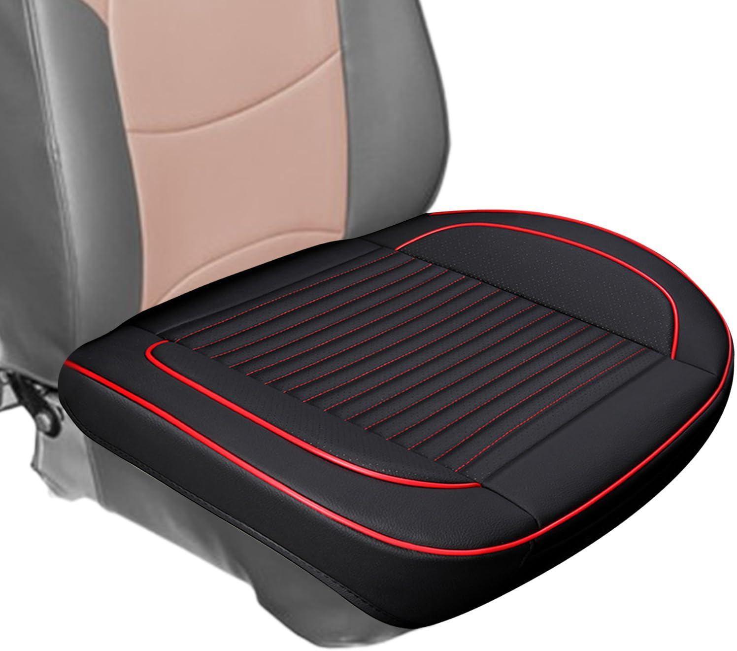 Front Car Seat - Driver Faux Leather Pad Seat Covers | Nonslip Car Seat Covers Auto Interior Protector for Automotive Trucks Automotive Accessories Imtrub image number 5