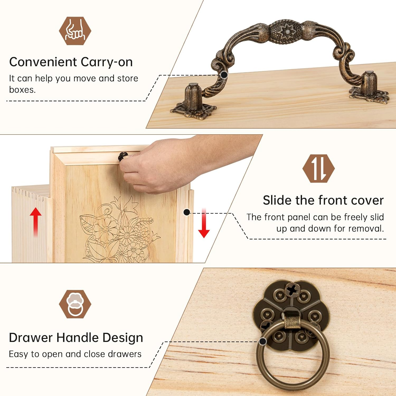 TORIBIO Essential Oils Box for 112 Bottles, Wooden Essential Oils Storage Organizer Holds 5 10 15 20 30 Ml for Young Living & Doterra Bottles image number 1