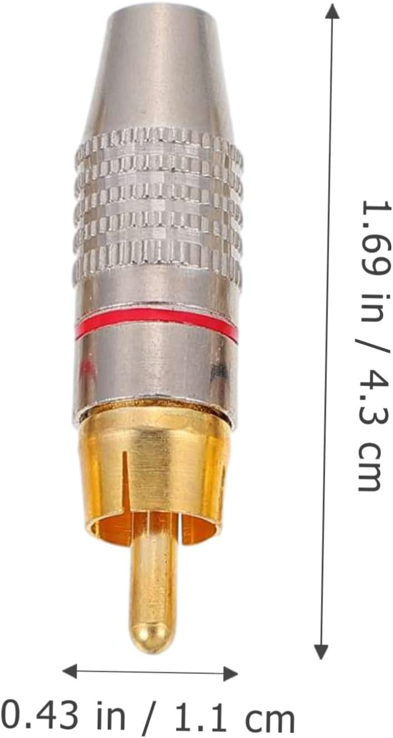 COHEALI 4Pcs Male Plugs Speaker Audio Connectors with Open Mount for Secure Wire Connection Video Adapter for Hifi Sound Systems image number 1