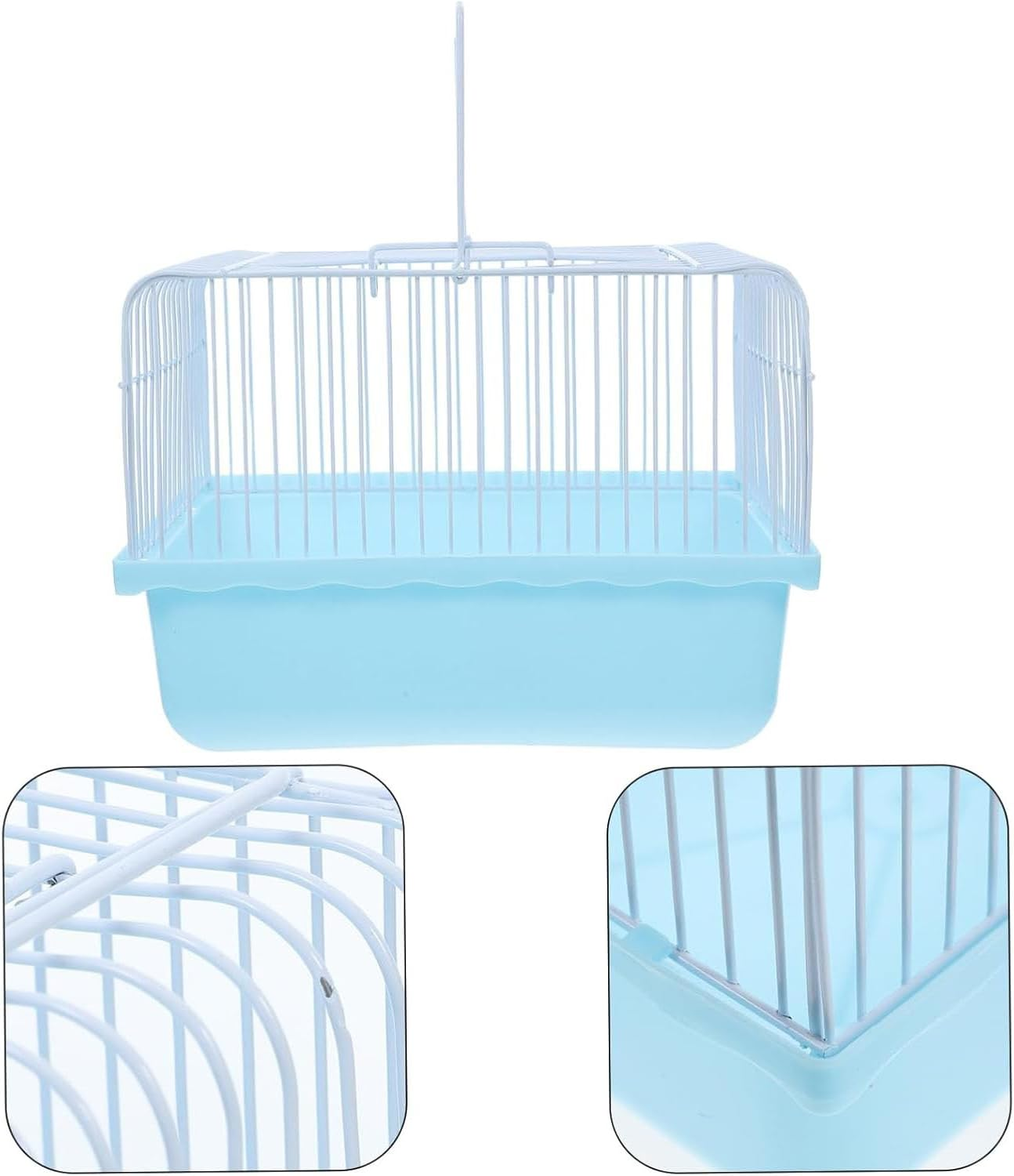 Mtxorvix Adventure-Ready ABS Bird Travel Carrier - Leak-Proof Portable Cage Feeder for Parakeets, Lovebirds & Finches, Compact Collapsible Design with Quick-Clean Tray & Perch Guards (S) image number 1