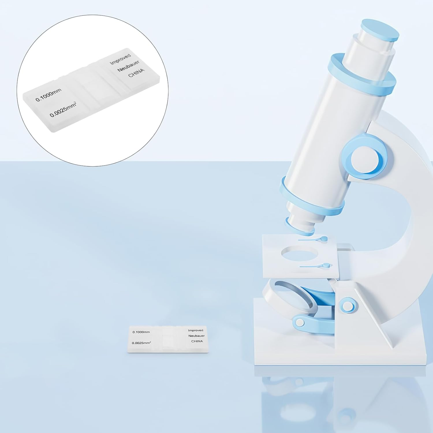 Iplusmile Glass Hemocytometer Counting Chamber Small Glass Counting Board Cell Counting Chamber