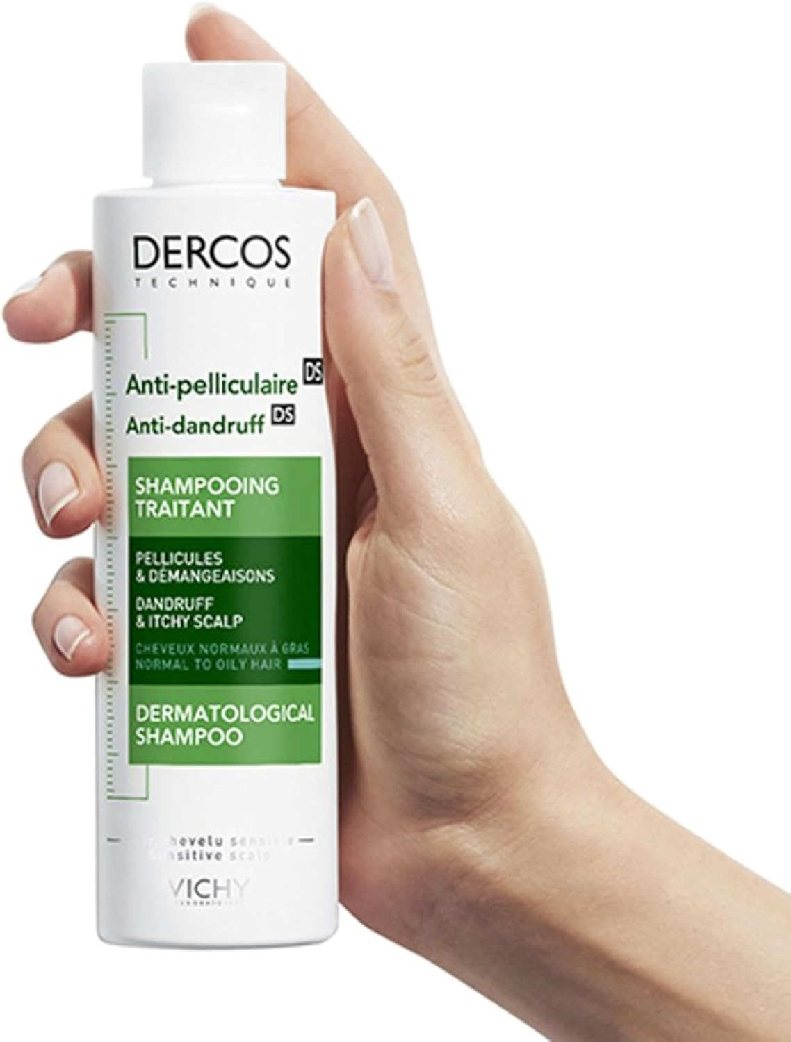 Vichy Dercos Anti-Dandruff Shampoo for Normal to Oily Hair 200Ml, DS Dermatological Shampoo for Sensitive Scalp, Dandruff & Itchy Scalp, Helps Maintain Microbiome & Eliminates Dandruff, Selenium + Salicylic Acid image number 6