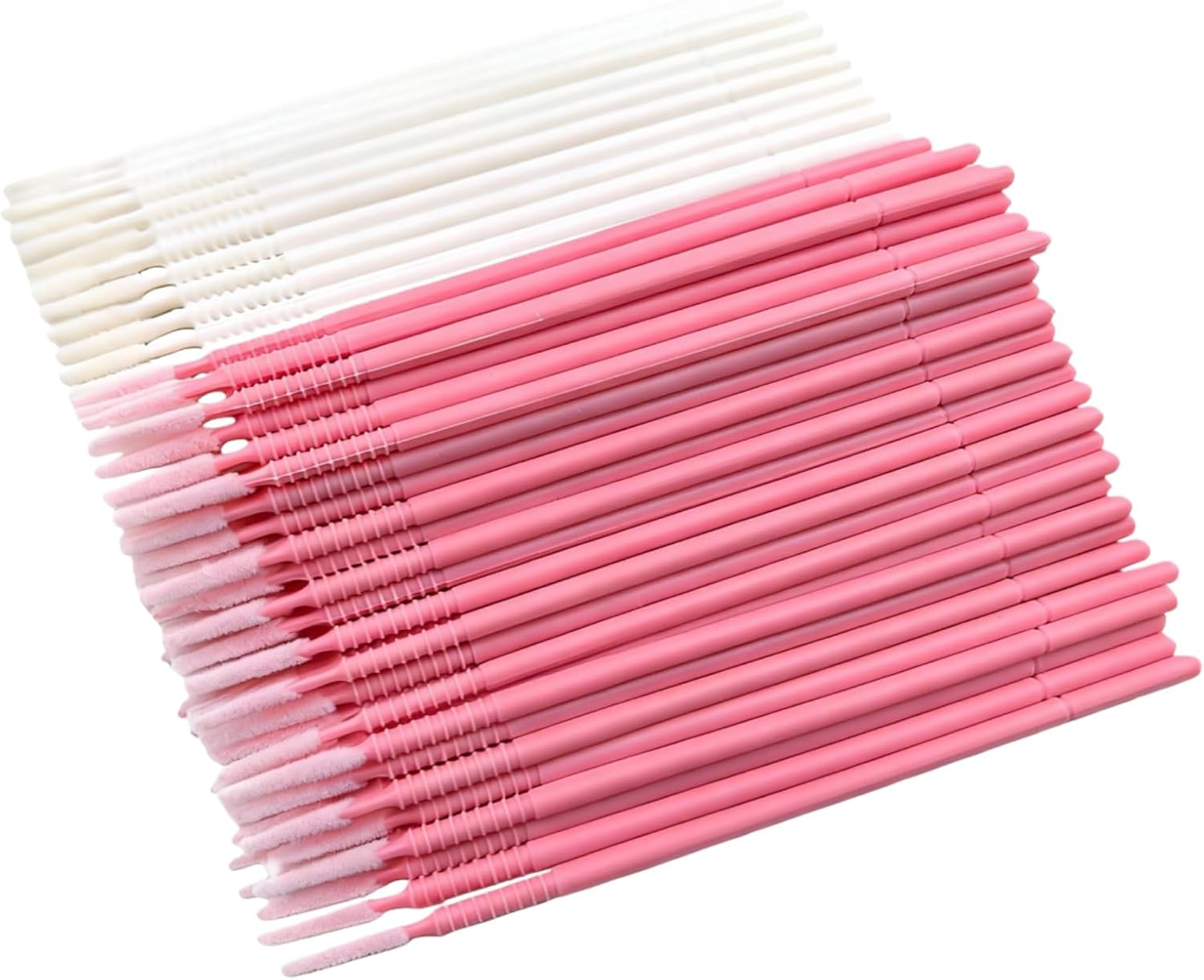 200 PCS Micro Applicator Brushes for Eyelash Extensions &ndash; Disposable Microswabs with Precise Tips. Lint-Free Wands for Makeup & Lash Cleaning. Ideal for Salon, Home, & Travel. (100 White + 100 Pink)