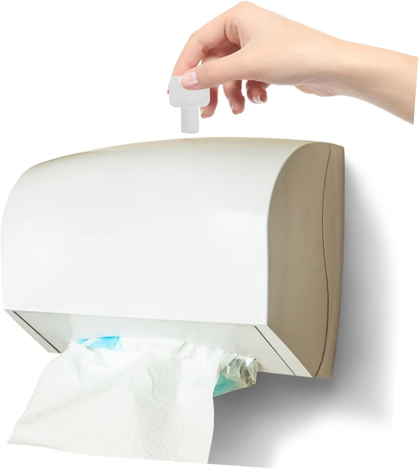 Paper Towel Dispenser Key Replacement for Toilet Paper Key Plastic Bathroom Accessory Tissue Box image number 2