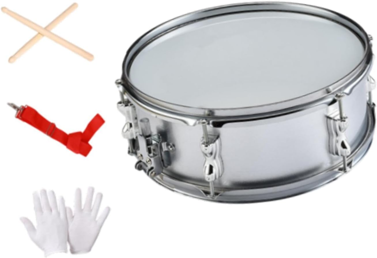 14 Inch Snare Drum Lightweight Music Drums for Beginners and Kids, Silver 14 Inch image number 5