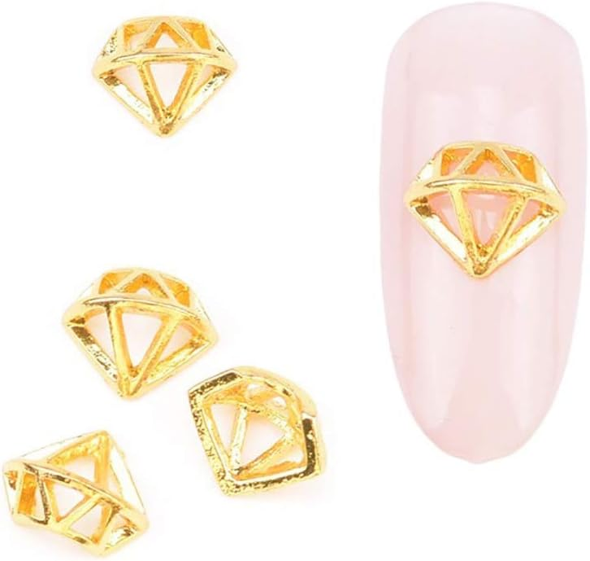 HANGQINGHENG Metal Nail Studs Scarab Nail Art Decorations Accessories Polish Nails Charms (Color : YH04)