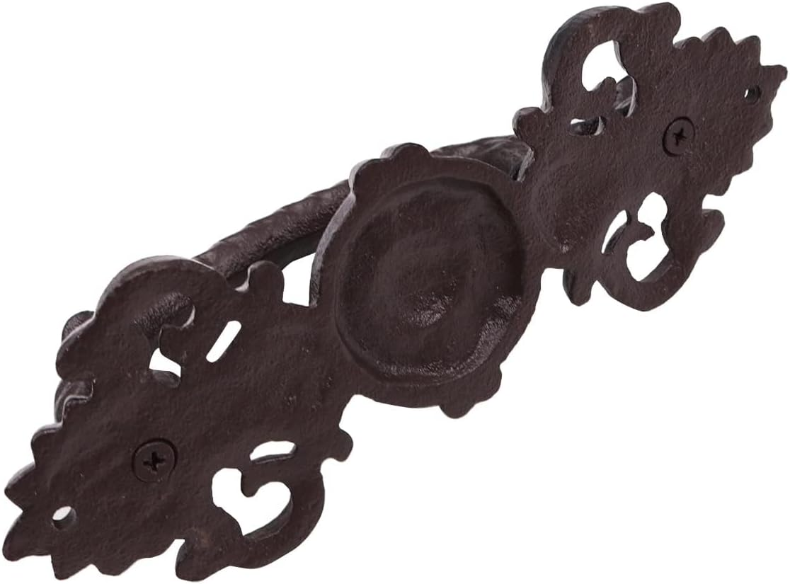 ZONADA 22Cm Cast Iron Door Handle Heavy Duty Vintage Style with Lion Decor Barn Door Wooden Door Pull Handle Passage Home Hallway Closet Garden Gate Shed Cabinet Door Grab Handle Indoor Outdoor image number 5