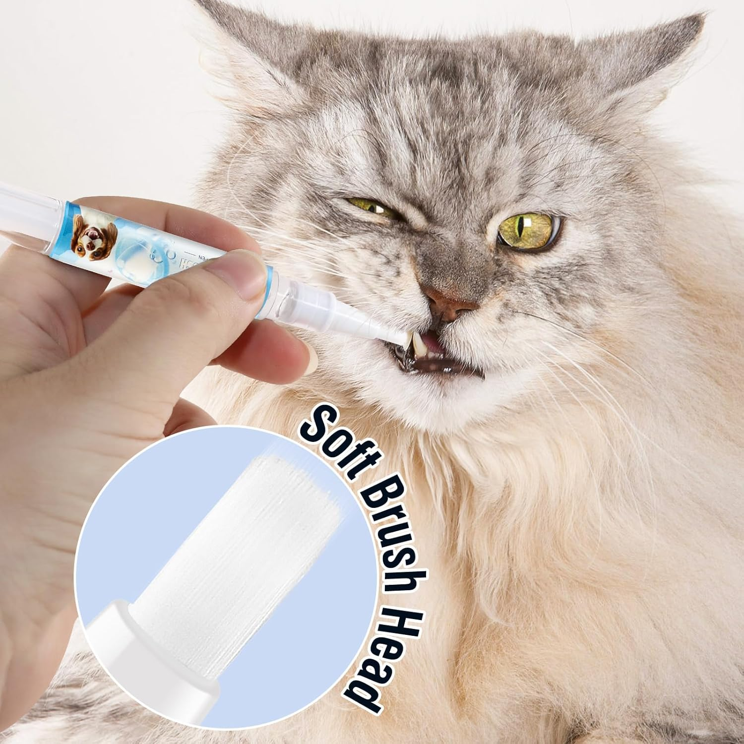 5PCS Pet Toothbrush Pen,Teeth Brightening Pen for Dog-Pet Dog/Cat Teeth Cleaning Pen for Dental Care,Dogs Cats Natural Plants Tartar Remover Tool image number 4