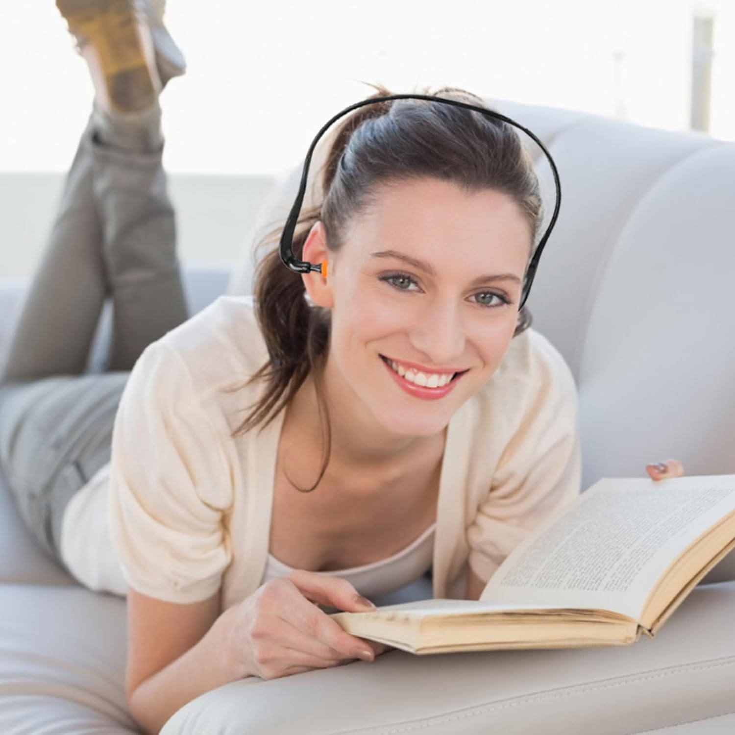 Head-Mounted Earplugs, Caps Banded Earplugs, 10Pcs Silicone Earplug, Reusable & Soundproof Comfortable Fit Ideal for Sleep, Work, Construction Sites Automotive Environments image number 1