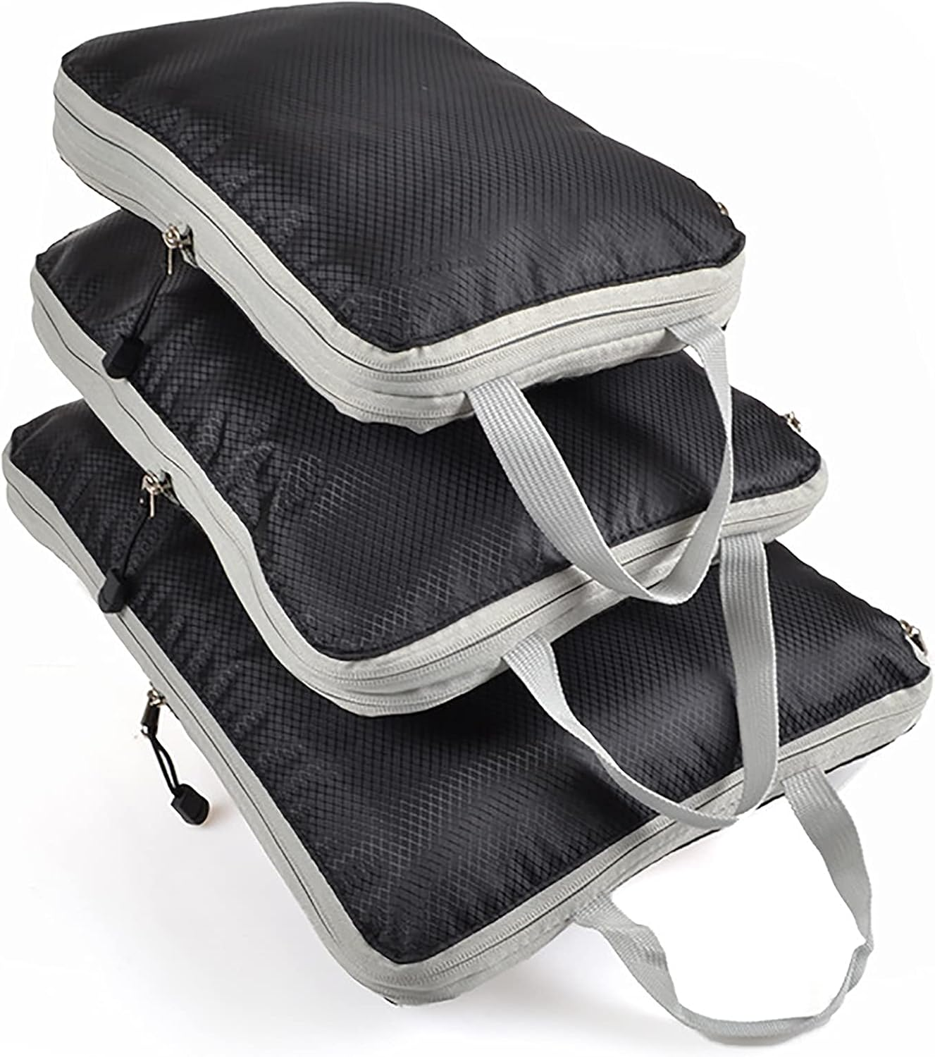 Compression Packing Cubes Travel 3 Set Packing Cubes Luggage Packing Organizers Travel Accessories Compression Packing Cubes for Suitcases,Navy Blue image number 2