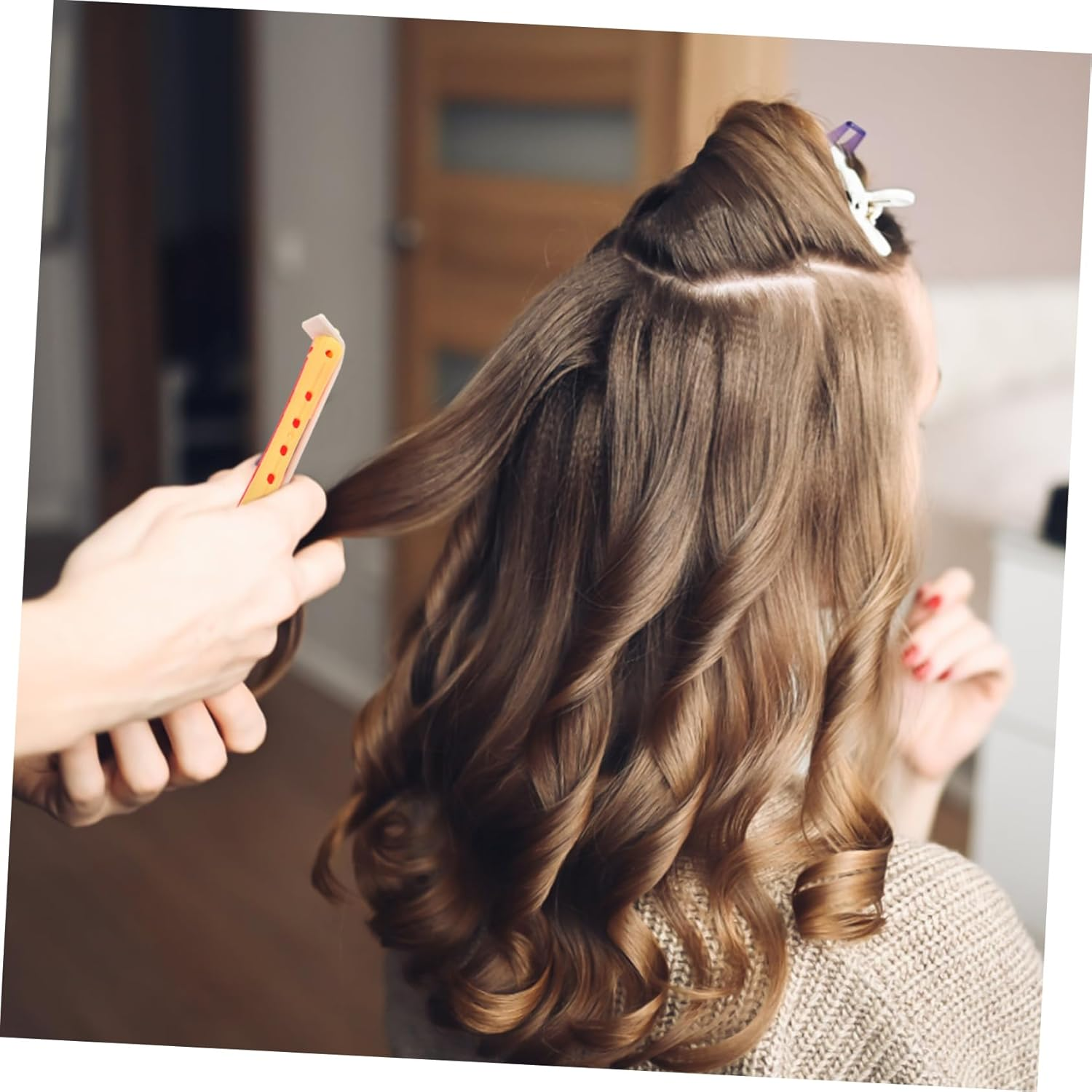 24Pcs Curling Rod for Women Curlers Hair Perm Rod Set Overnight Curls Styling Tools No Heat Curling image number 6