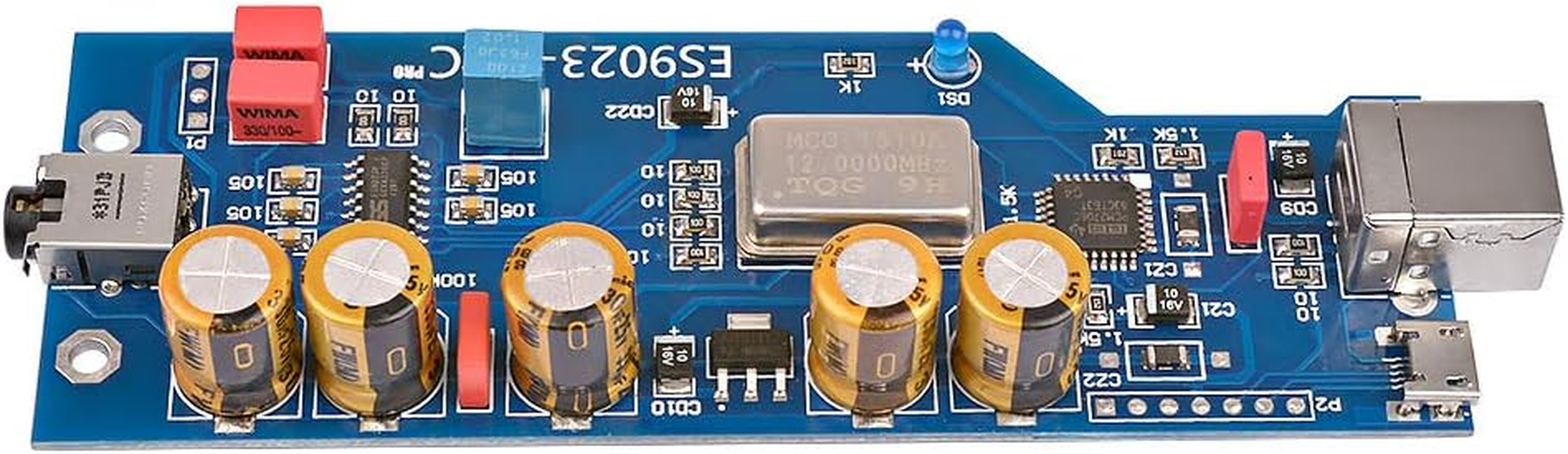 JINGERL PCM2706 + ES9023 Fever Audio DAC Sound Card Decoder Board with OTG DIY for Amp Home Theater Power Amplifers image number 1