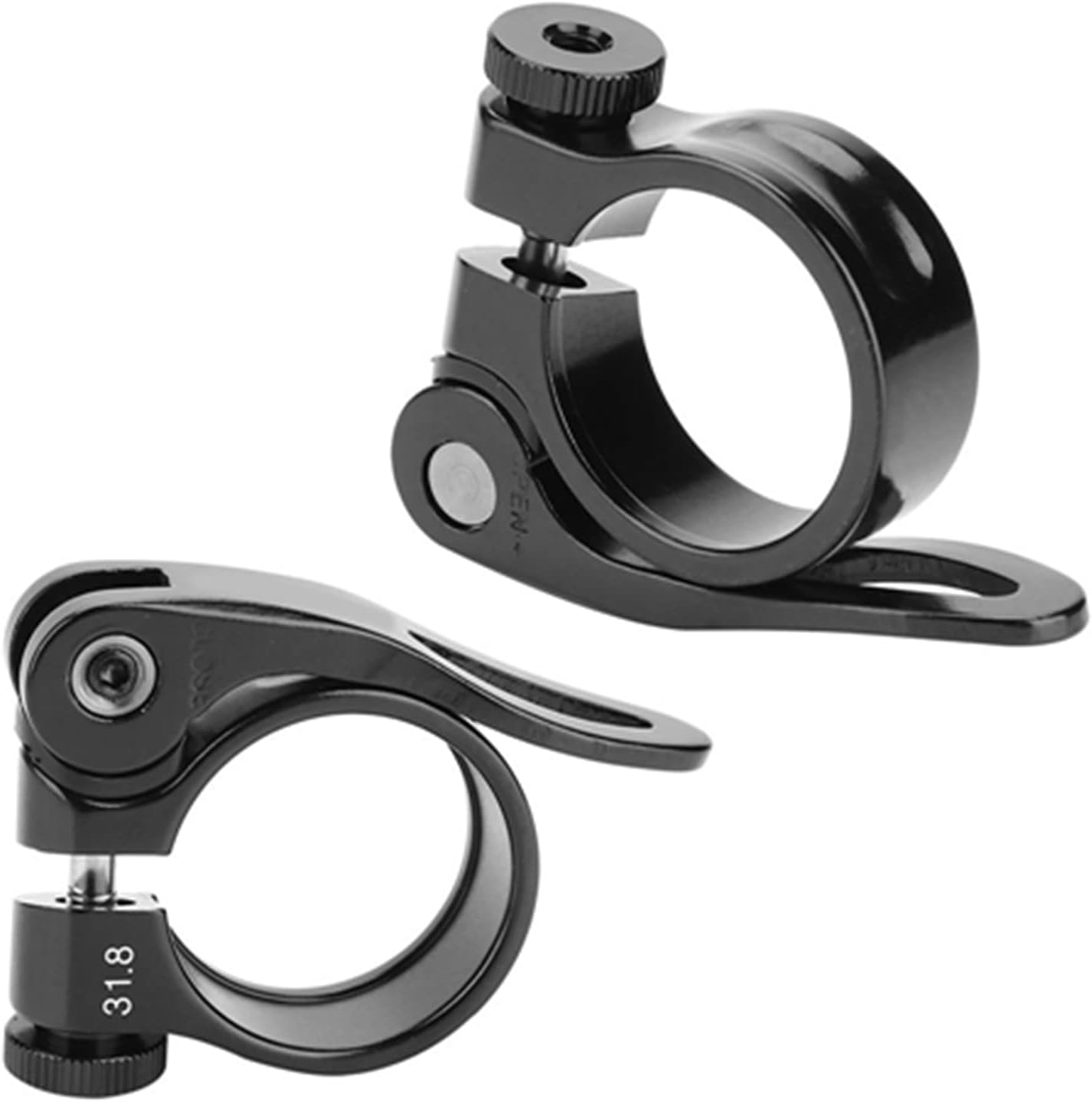 CX-18 Easy Installation Post Clamp for Road Bike Quick Release Seatpost Clamp Black (31.8Mm) - Black image number 2