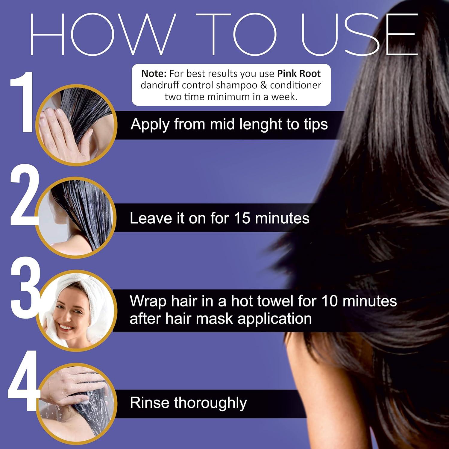 Pink Root Keratin Smooth Hair Mask, Multi Color, 200 G image number 2