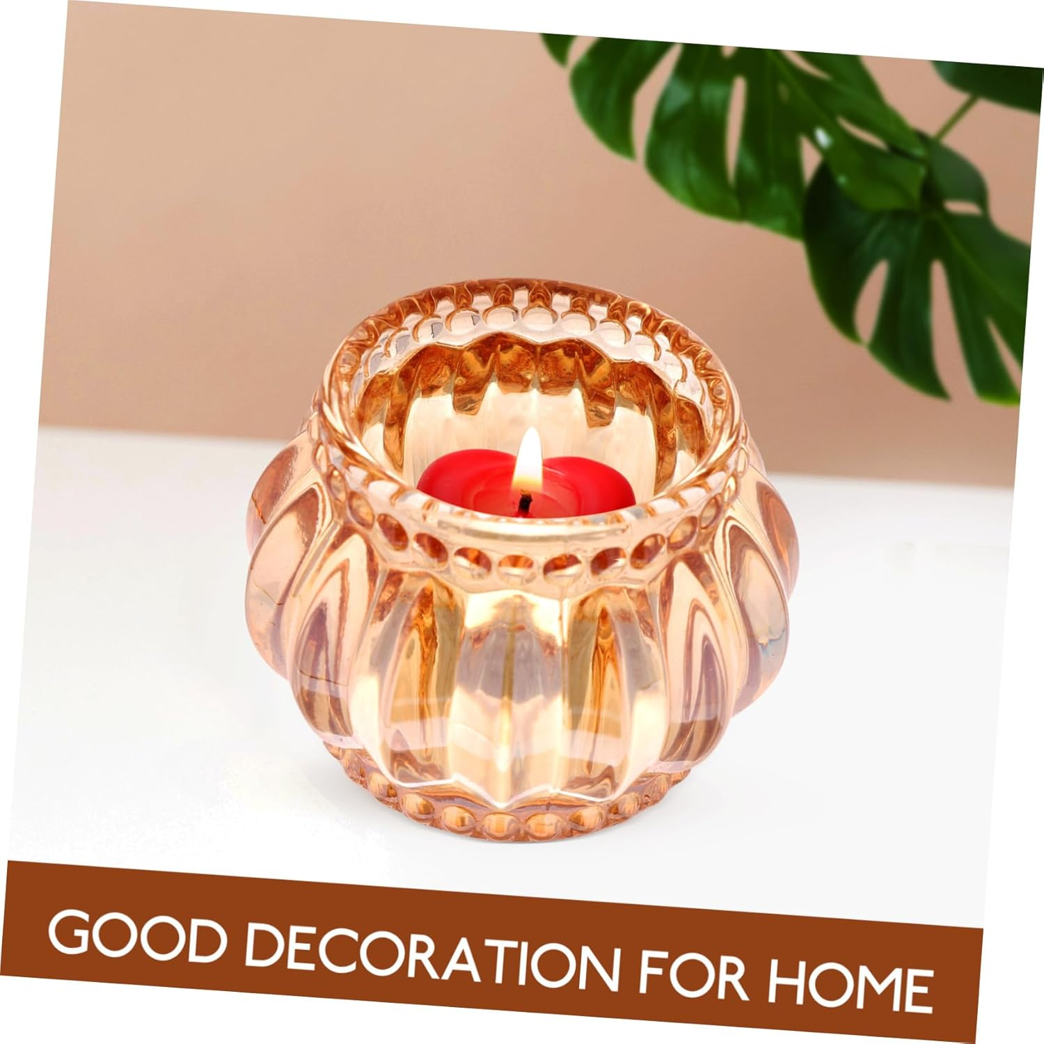 LABRIMP 6Pcs Elegant European Tealight Holder Glass Crystal Candle Sticks Votive Candle Holder for Decor image number 2