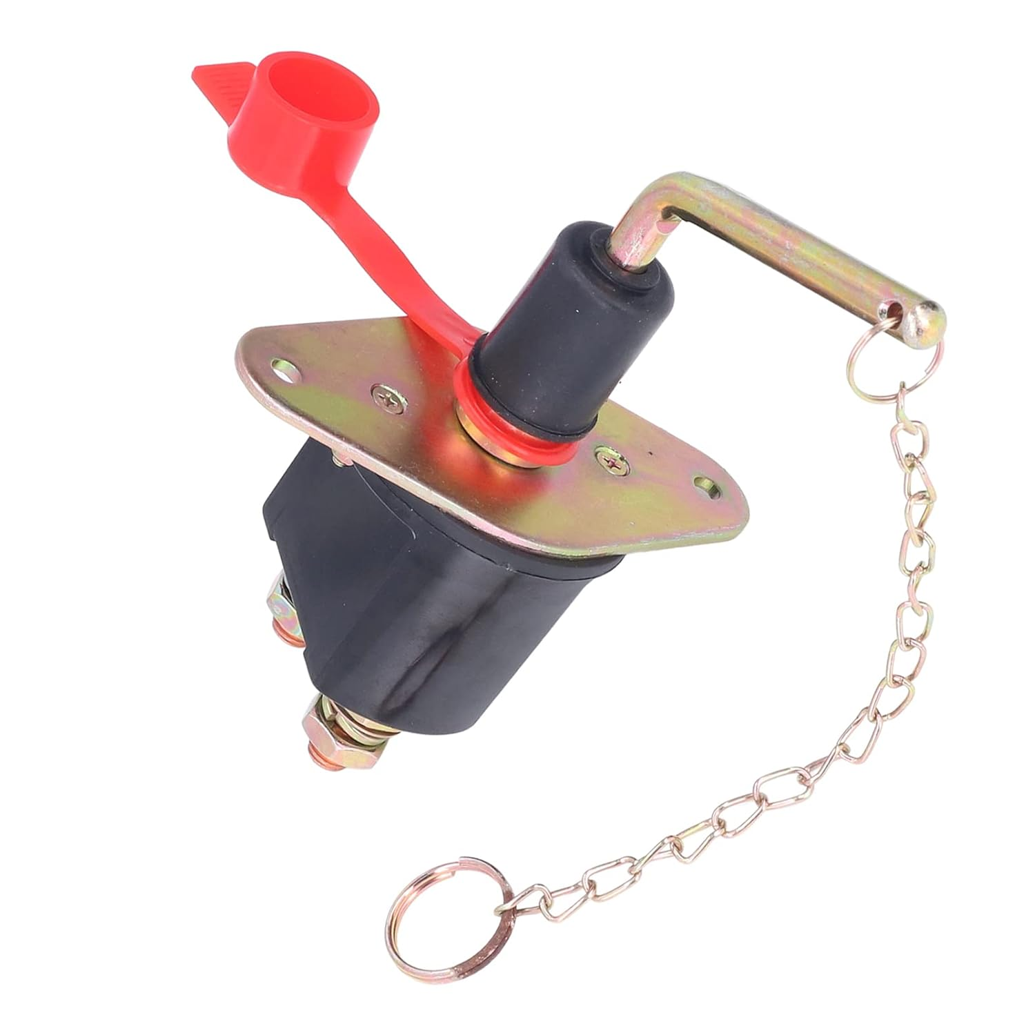 EVTSCAN 12V/24V DC 300A High Current Battery Isolator Cut off Switch, with Removable Key and Dust Cap, for Car, Truck, RV, Boat, Yacht image number 1