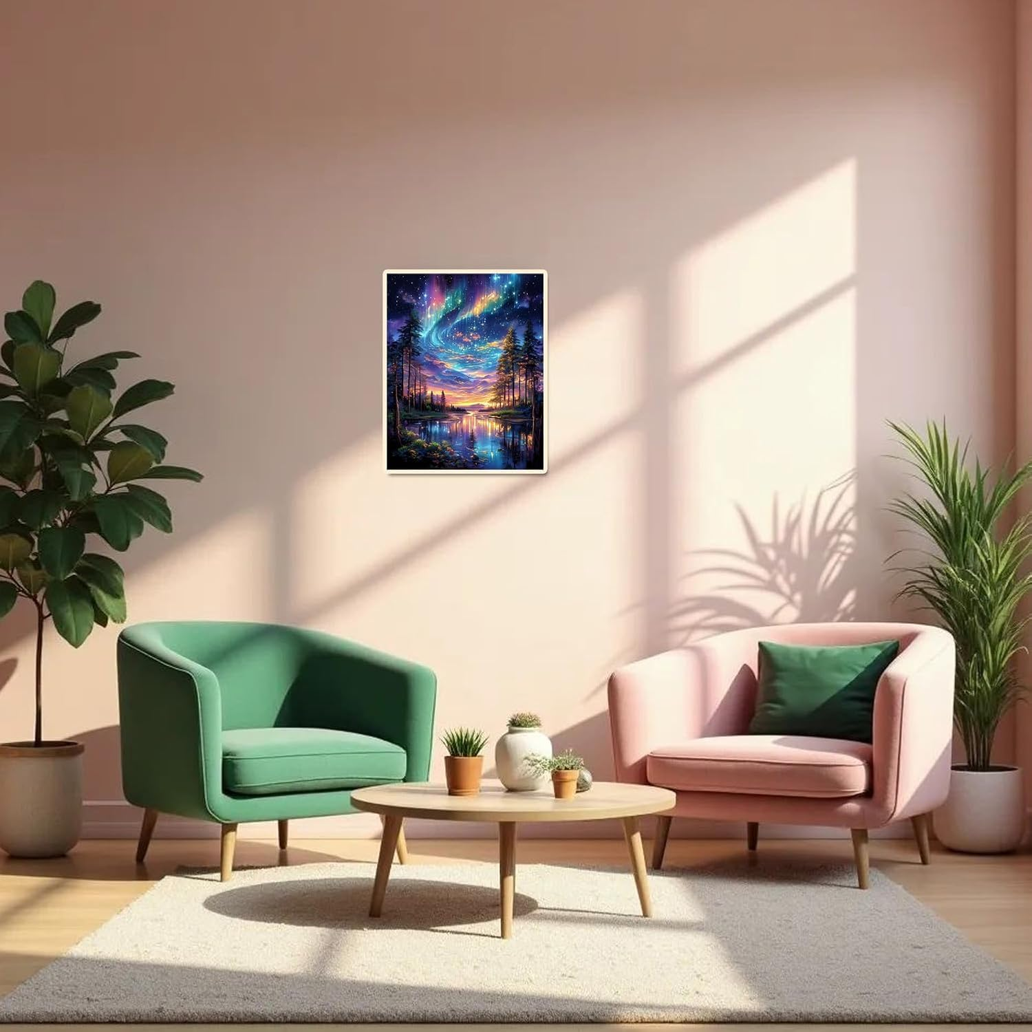 Starry Night Paint by Numbers Kit for Adults Beginners - 16X20 Inch DIY Tree Acrylic Painting on Canvas for Home Wall Decor Gift image number 3