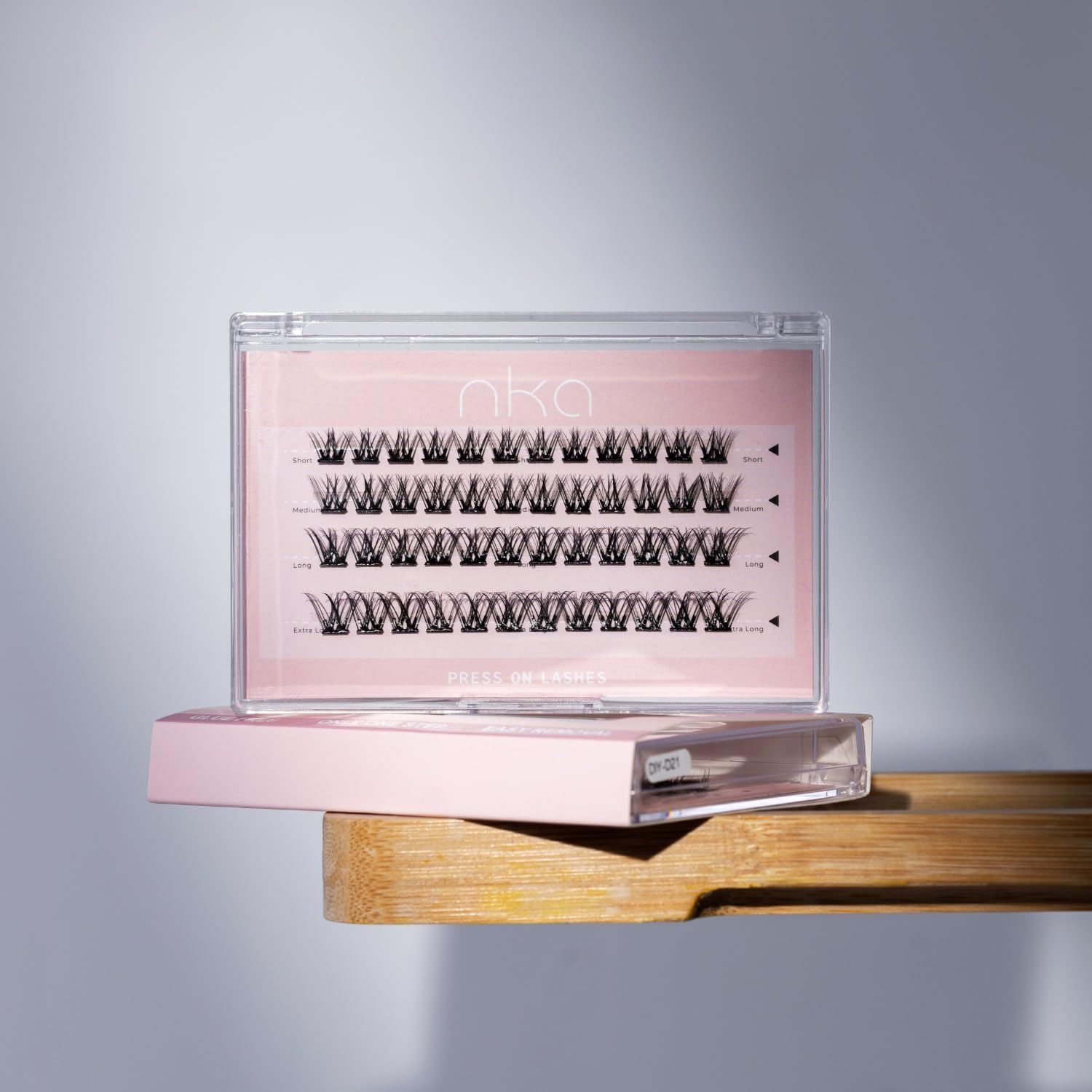 NKA Press-On Lashes &ndash; Glue-Free Reusable False Lashes for Instant Glam | Lightweight, Comfortable & Easy 1-Step Application | Natural to Full Volume Styles image number 2