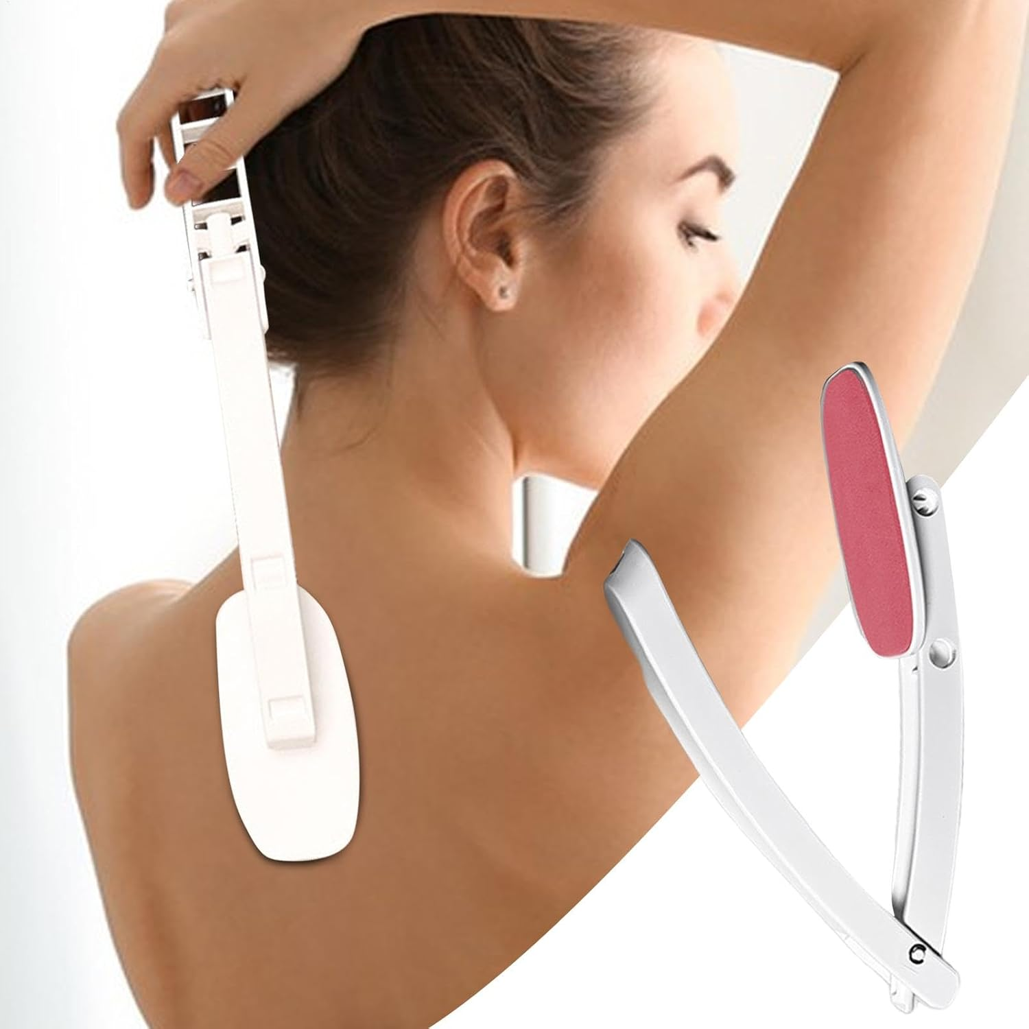 Sun Cream Back Applicator | Back Moisturiser Applicator | Back Lotion Applicator Long Handle | Applicator to Put Moisturizer Back | Lotion Applicator Tool for Apply Medicine, Cream, Body Wash - Gray image number 3