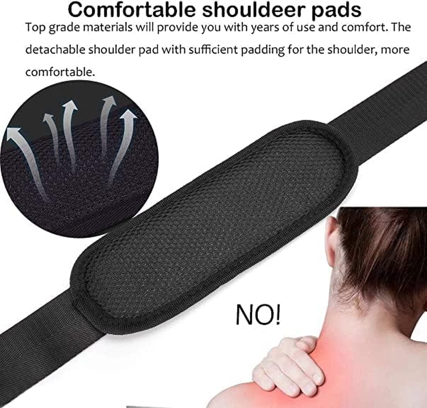 2 PCS 59" Bag Shoulder Strap,Double Buckle Universal Replacement Shoulder Strap, Adjustable Single Shoulder Strap with Metal Swivel Hook,For Laptop Bag/Crossbody Bag/Luggage Bag/Camera (Black) image number 1