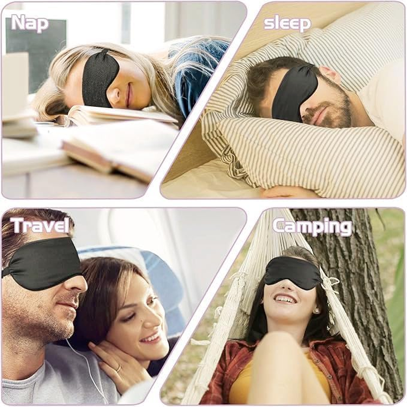 Lightweight Blindfold Eyeshade Eyepatchs, 30Pcs Black Eye Cover Sleeping Mask Blindfold,Soft and Breathable Night Mask with 2 Elastic Bands image number 3