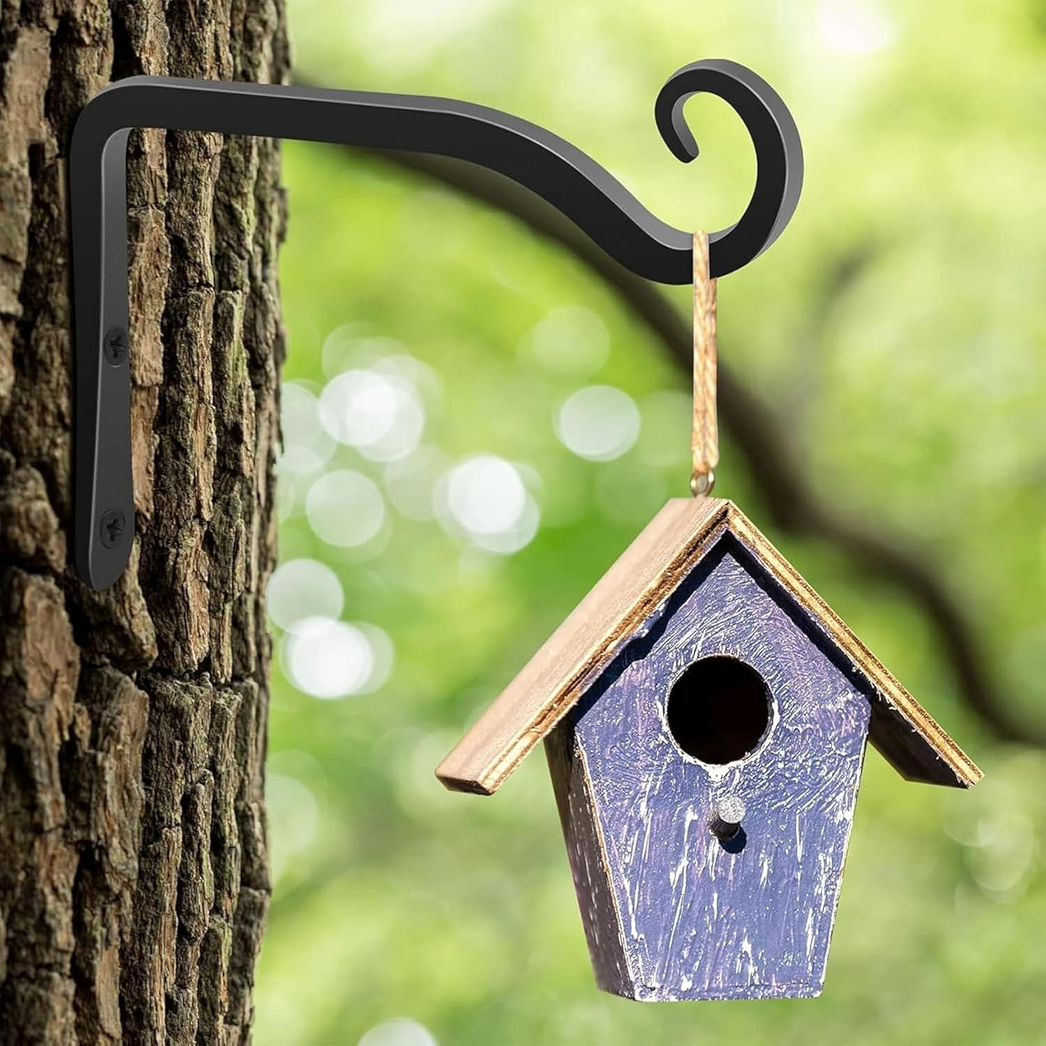 2-Pcs Iron Plant Hooks - Metal Ceiling Hangers for Indoor and Outdoor Use, Ideal for Hanging Plants, Lanterns, Bird Feeders, and Flower Baskets - Stylish Home Decor Solution image number 6