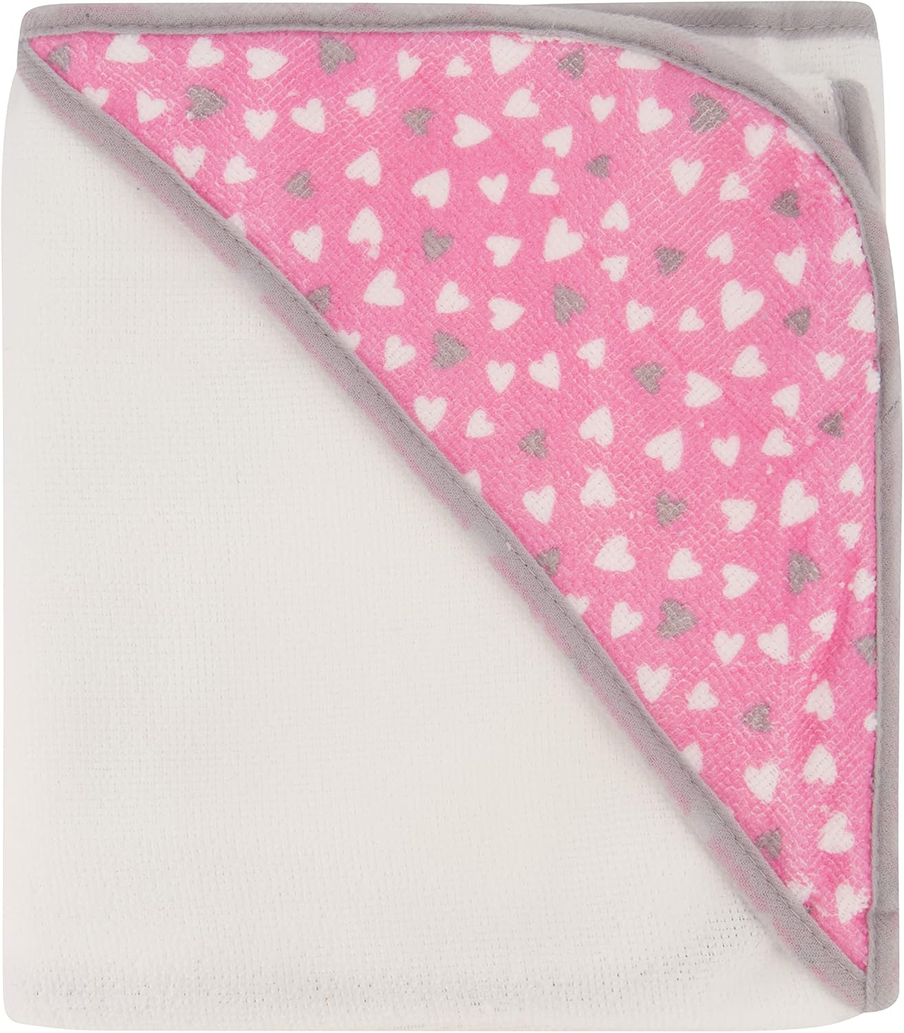 Cudlie Buttons & Stitches Baby Girl 3 Pack Rolled/Carded Hooded Towels in Blooming Elephant Print, GS71729 image number 4