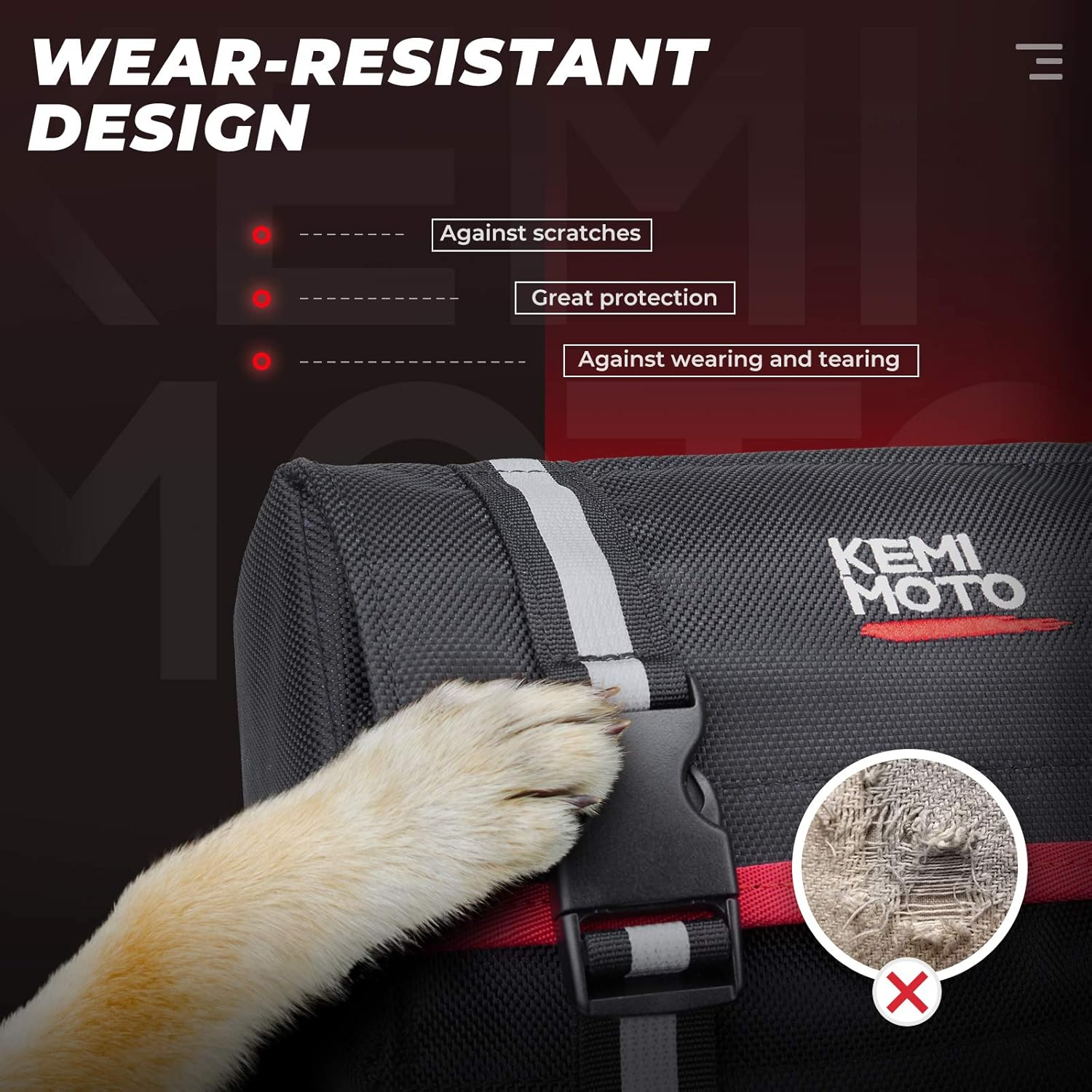 KEMIMOTO ATV Fender Bag, 130% Larger Waterproof Rear Storage Bags with Drink Holder, Detachable ATV Gear Bag Compatible with Polaris Sportsman Scrambler Fourtrax Can Am Grizzly Cfmoto Kawasaki Yamaha