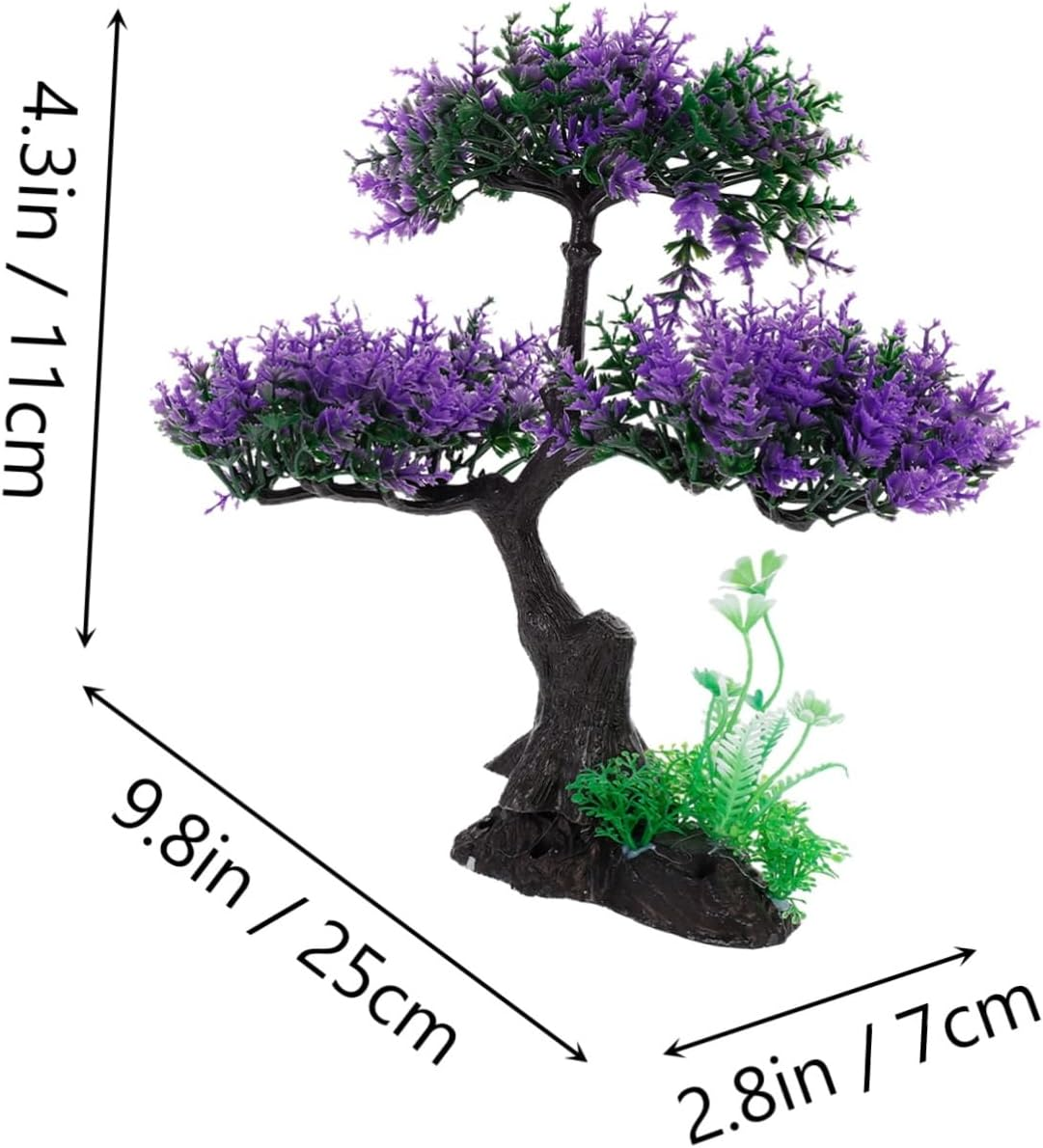 TOGEVAL 4Pcs Lifelike Aquarium Aquatic Plants Realistic Resin Fish Tank Decor for Natural Landscape and Lightweight Aquarium Decoration image number 3