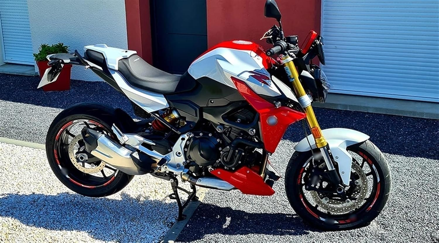 Stickers Motorcycle Tire Waterproof Wheel Logo Stickers Reflective Stripe Decals for BMW S1000RR G310GS G310R (Color : B)