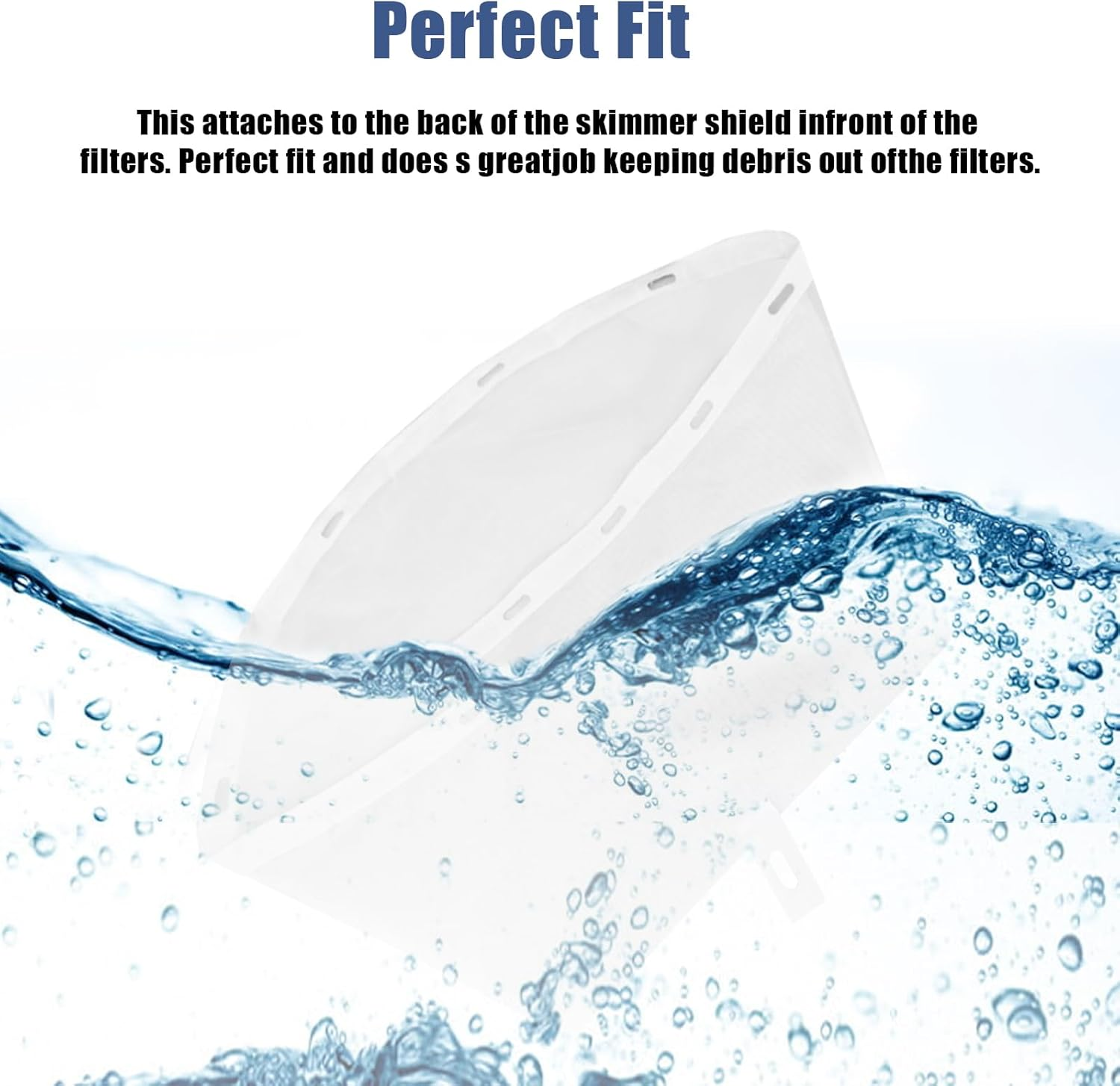 Hasanbar 2PCS 6570-398 Hot Tube Skimmer Net Bag for Ja-Cuzzi, Filter Net Bag MF35 for Ja-Cuzzi 2014+ J-300, 2012+ J-400, 2015+ J-500 Series, Debri Attachment Net Bag Mesh 11 Clip Holes Accessories image number 5