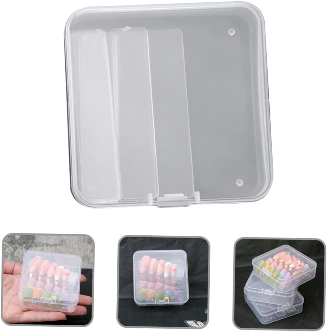 NIYANGLE Nail Display Box Fake Nails Case Tips Storage Box French Tip Decor Display Stand image number 5