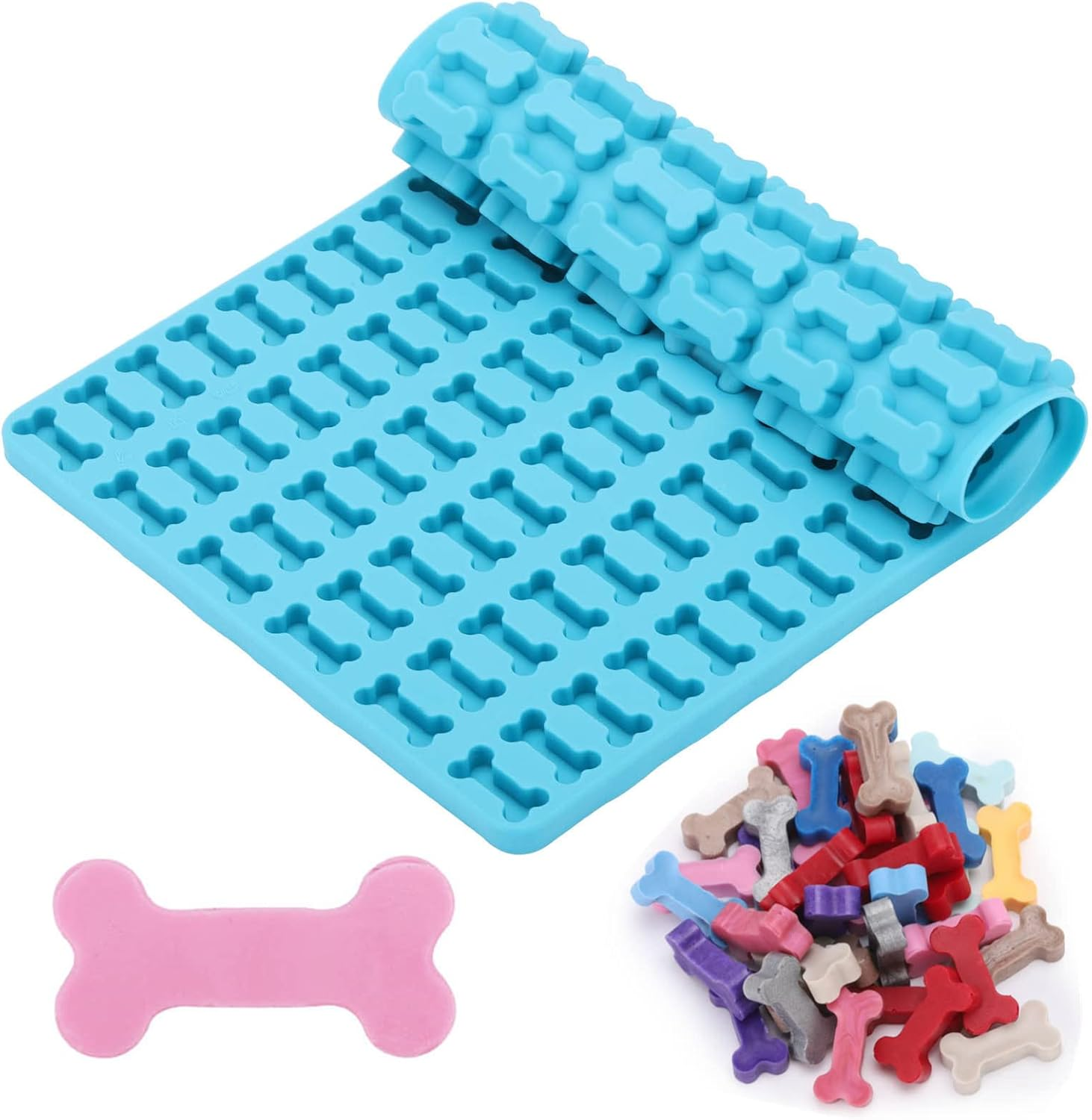 112 Cavity Mini Star Silicone Molds Fun Shaped Chocolate Molds for Homemade Dog Training Treats, Gummies, Candy, Chocolate Chips,Biscuits image number 4