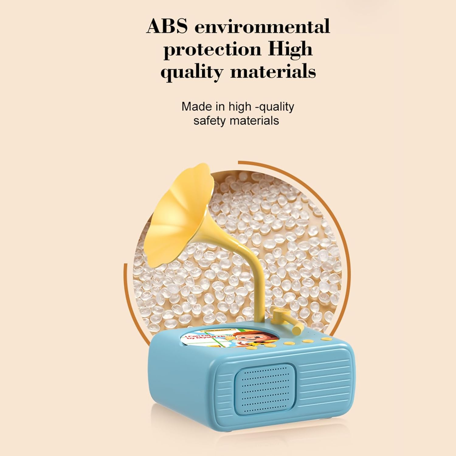 Sweako Kids Gramophone with 96 Cards, Kids Phonograph Record Player, Kid Phonograph Book with Sound, Musical Sensory Toy with Story Music Player for All Boys and Girls Aged 3-12 (Pink) image number 2