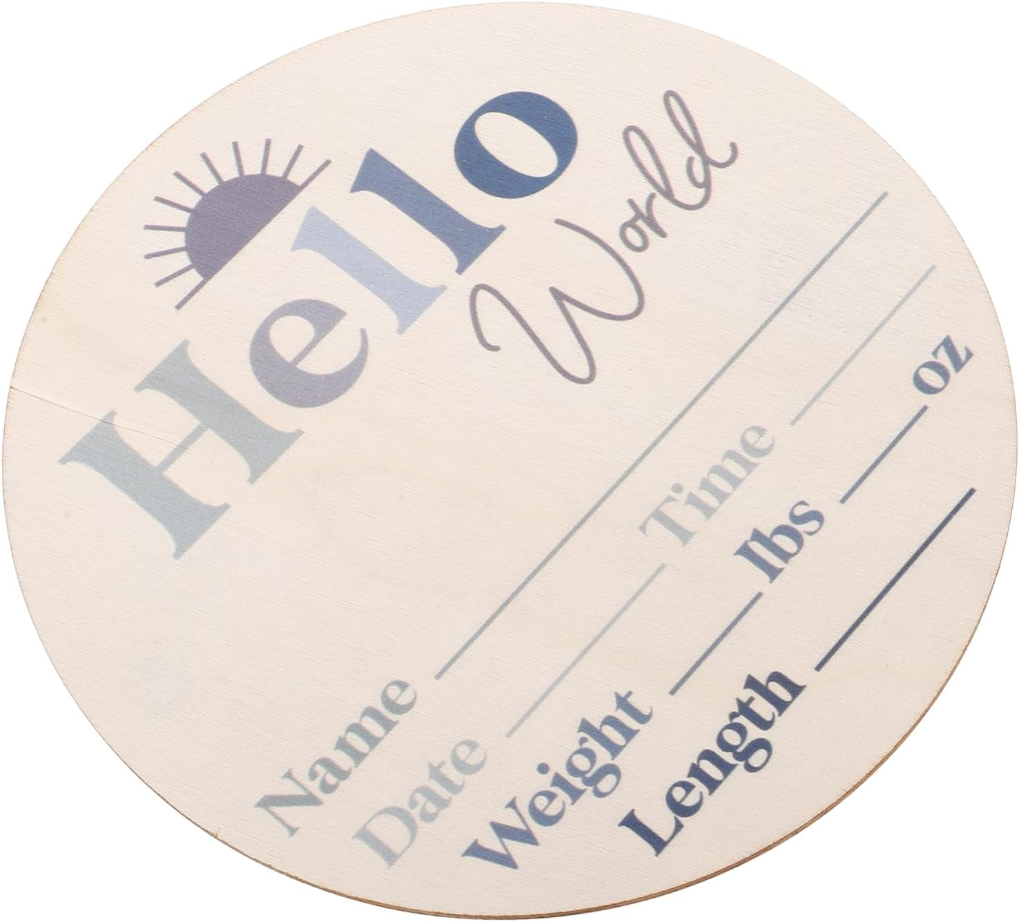 VICASKY Wood Monthly Milestone Disc Growth Commemorative Card Newborn Welcome Sign Photo Cards for Birth Announcement Record image number 5