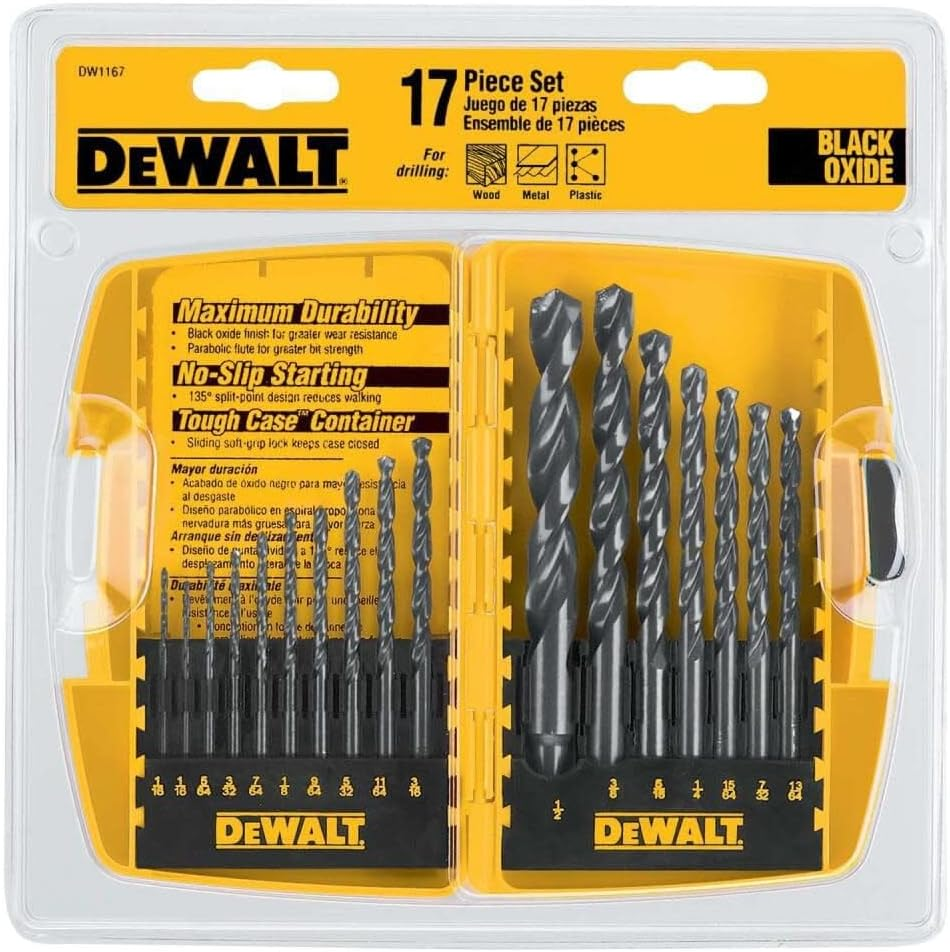 DEWALT DW1167 17-Piece Black-Gold Split-Point Twist Drill Bit Assortment image number 5