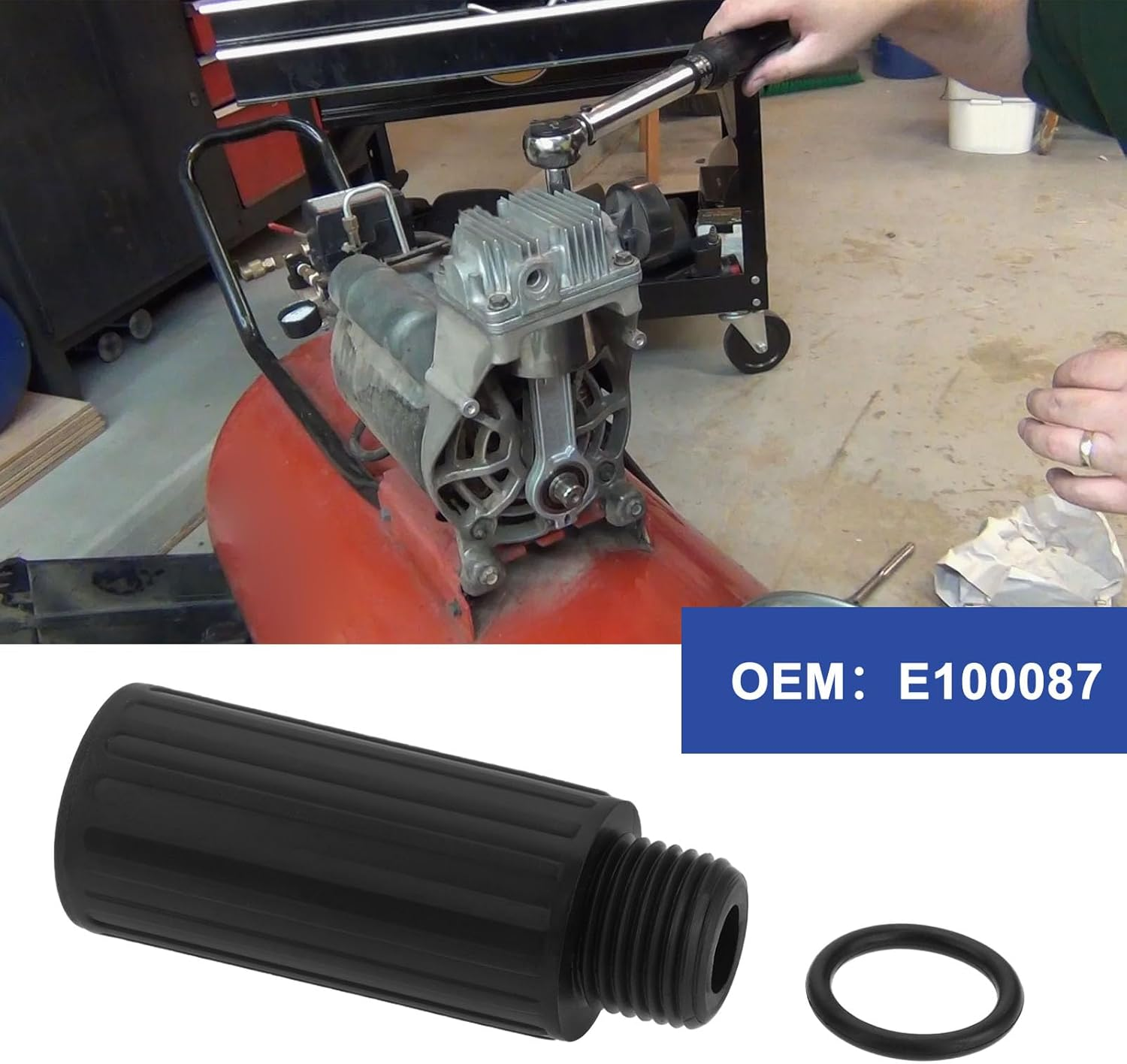 VGOL 3Pcs Oil Cap Plug M15 1.5Mm Air Compressor Breather Rod E100087 Compatible with Craftsman Compatible with Powermate Compatible with Coleman Compatible with Husky image number 1