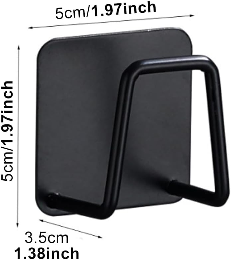 2 Pack Sponge Holder for Kitchen Sink, Self Adhesive Kitchen Sponge Holder, Kitchen Sink Organiser Wall-Mounted, No Drilling (Color:Black) image number 5