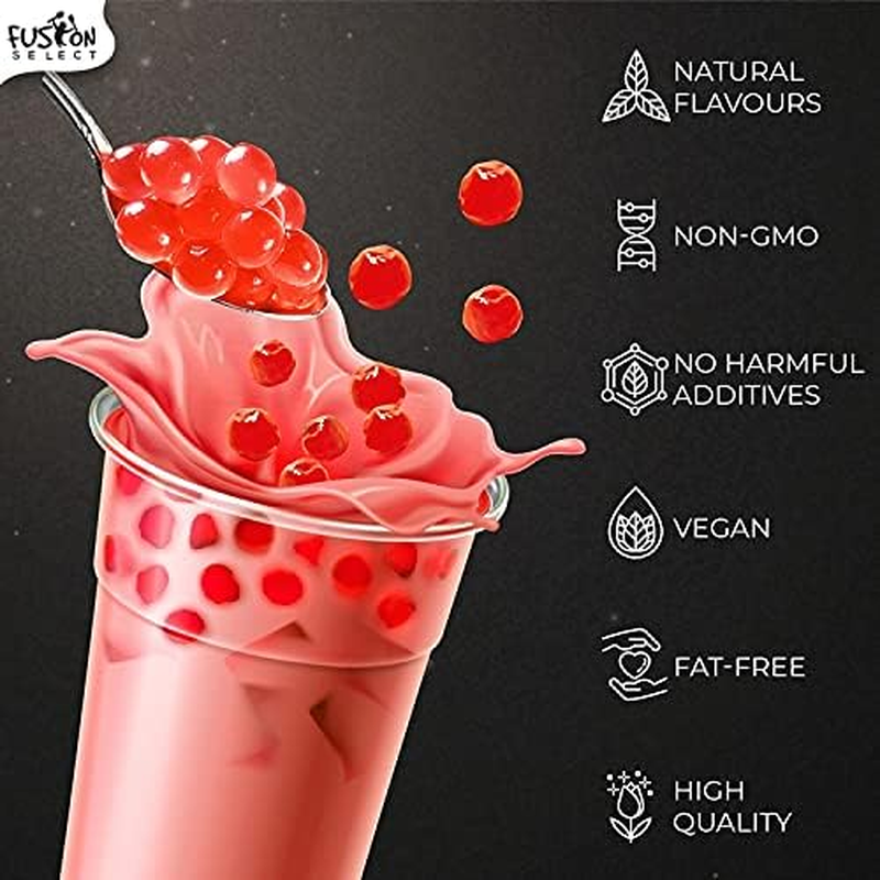 Fusion Select Strawberry, Mango, Passion Fruit Bursting Boba Popping Boba Pearls Fruit Tea Snack Toppings image number 5