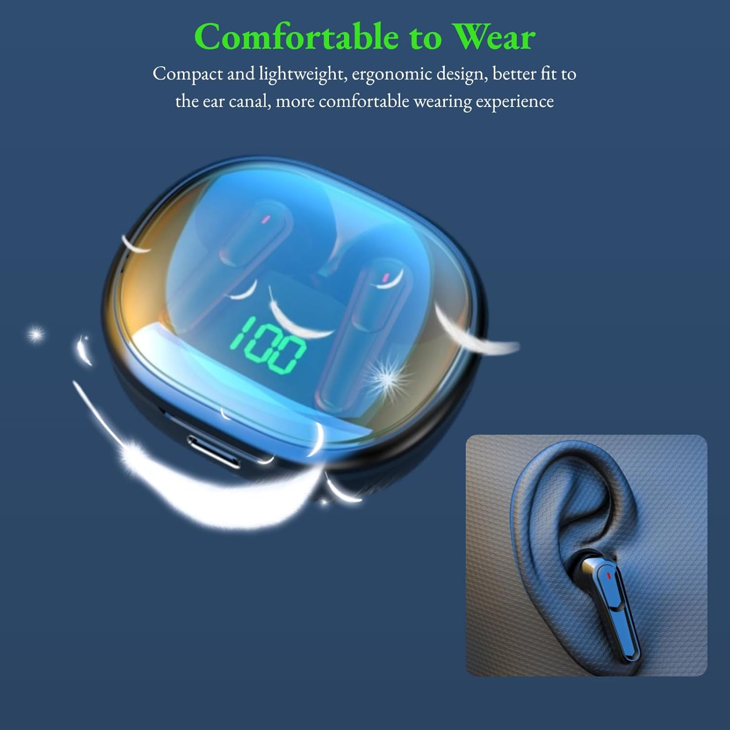 Translation Earphones in Real Time with 144 Languages and Accents Online, Bluetooth 5.3 Translator Earphones with App, Supports Music and Calls, Suitable for Business Meetings image number 2