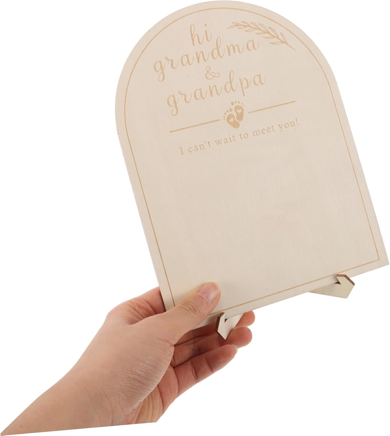 SECFOU Personalised Milestone Photo Board Wooden Announcement Sign Classic Decor for Nursery Newborn Shower