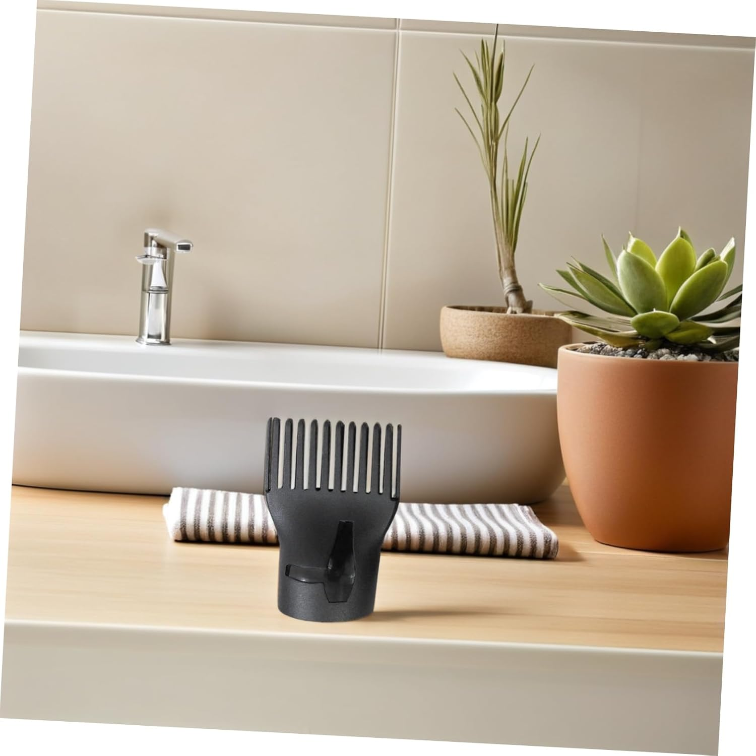 4Pcs Heat Resistant Duckbilled Hair Dryer Nozzle Wide Airflow Design for Salon and Home Styling Plastic Replacement Blow Dryer Comb Attachment