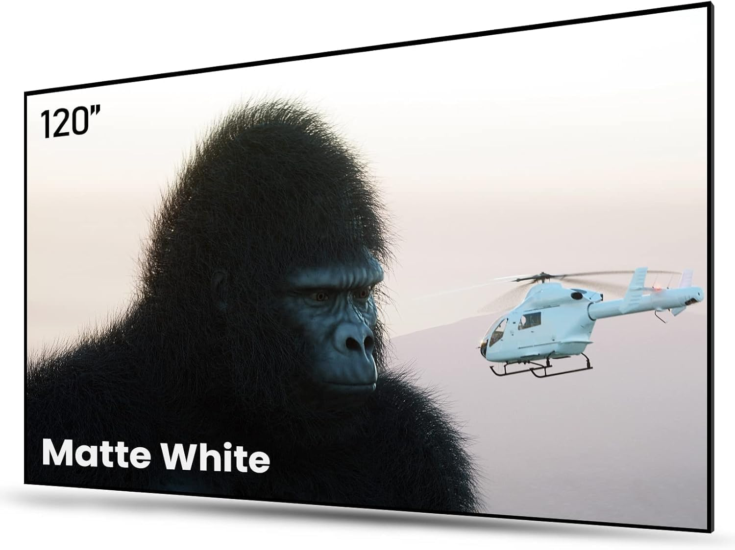 AWOL VISION 120" Fixed Frame Projector Screen, 1.3 Db Peak Gain, the Perfect Combo with LTV-2500, 80% Picture Quality Improved, 4K / 8K Ultra HD, Active 3D Wall Mount Projector Screen, MW-120 image number 2