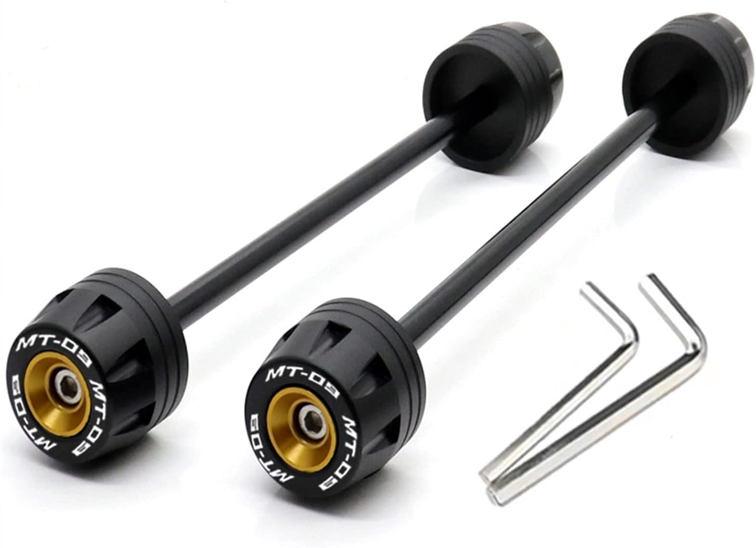 Motorbike Frame Sliders for Y┐AMAHA MT 09 Tracer 9 GT Motorcycle Accessories Wheel Hub Block Protection MT09 2021 2022 Front Rear Axle Fork Crash Slider (Color : Black, Size : 1 Pair) image number 5