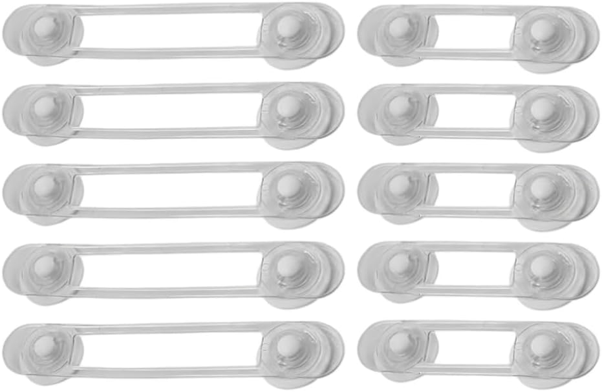 FACAING 12Pack Proof Locks for Cabinet Doors, Drawers, Fridge, Toilet Seat, Dishwasher, Trash Can, Cupboard， No Drilling - Safety Locks for Cabinets and Drawers Proofing Cabinets Lock image number 3