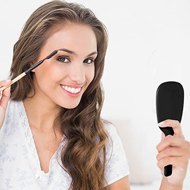 Jetec 8 Pcs Small Handheld Hand Mirror Compact Travel Makeup Mirror Handheld Cosmetic Personal Portable Vanity Glass 3.15 X 7.09 Inch (Black,White) image number 5