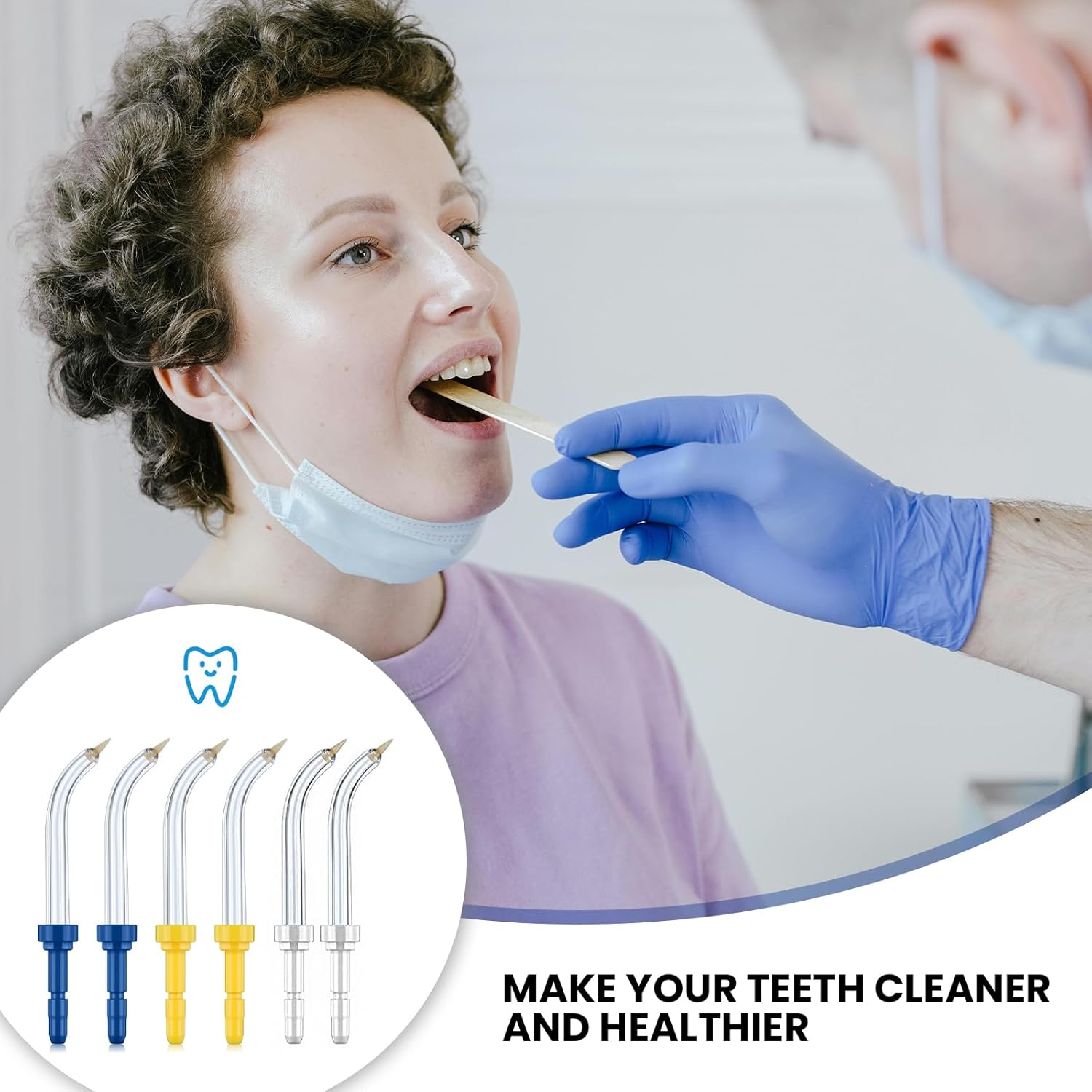 6 Pack Pik Pocket Tip - Water Flosser Tip for Periodontal Pockets Sensitive Gums Gentle Low-Pressure Care Replace Every 3 Months (Precision Cleaning Nozzles) image number 4