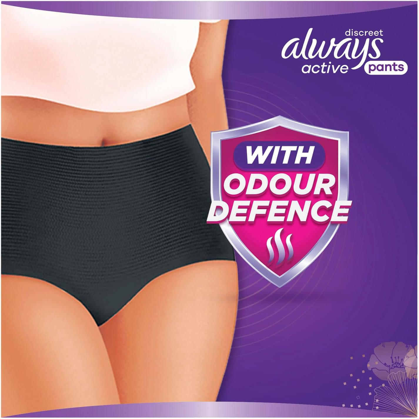 Always Discreet Active Wear Pants for Bladder Leaks and Adult Incontinence, Medium 9 Pants image number 6