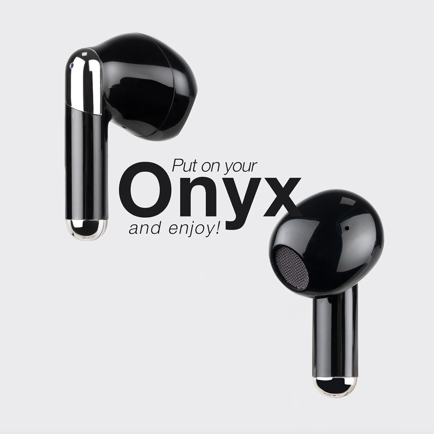 TOOQ TQBWH-0054B - Onyx Wireless Bluetooth Headphones with Microphone with Charging Case, Wireless Headphones for Iphone/Ios/Android, Black image number 1
